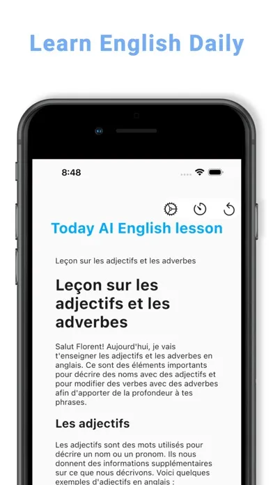 Aperçu de Daily English AI Tutor
